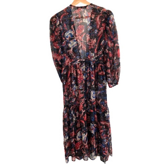 NWT Dex Black Tape Floral Paisley Kimono - Picture 6 of 9